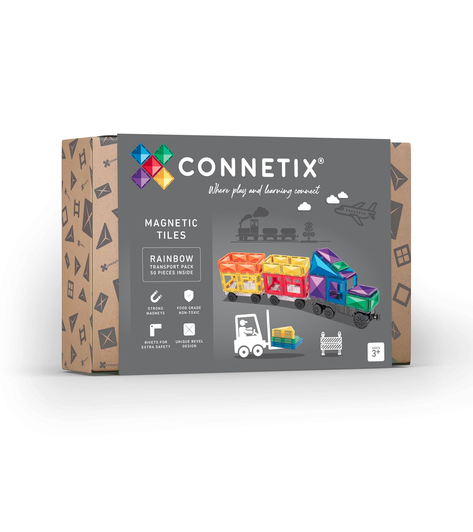CONNETIX Rainbow Transport Pack, 50 Pieces | Amazon (US)