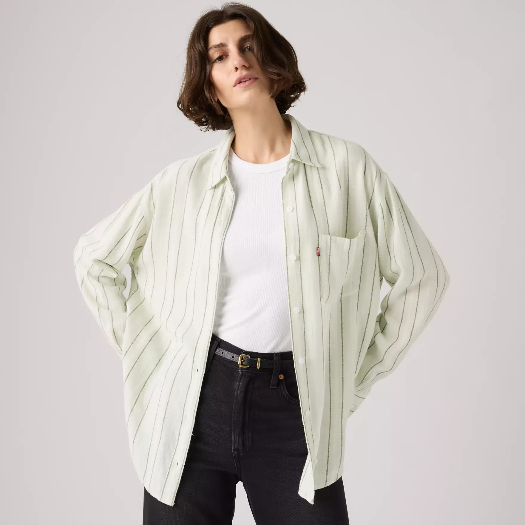 Harlie Boyfriend Linen Button Down Shirt | Levi's US