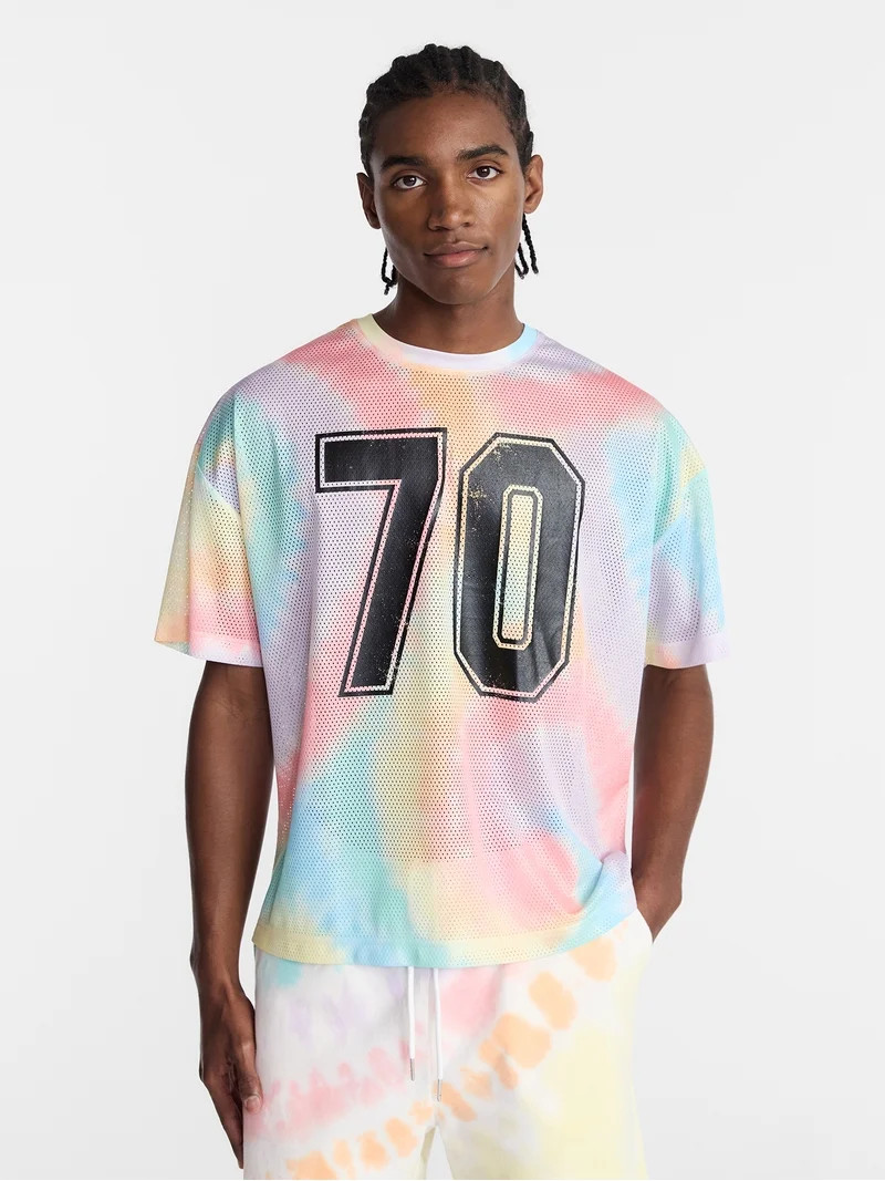 No Boundaries Pride Boxy Fit Mesh Jersey, Men's Sizes XS-5XL | Walmart (US)