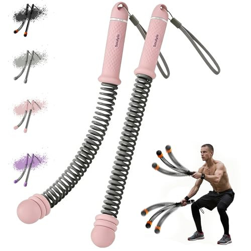 Soulyis Adjustable Ropeless Battle Ropes for Quiet Home Gym - Cordless Training Rope, Weighted Workout Ropes for HIIT, No-Jump Training & Full-Body Exercise,Fitness Equipment (Advanced Pink) | Amazon (US)
