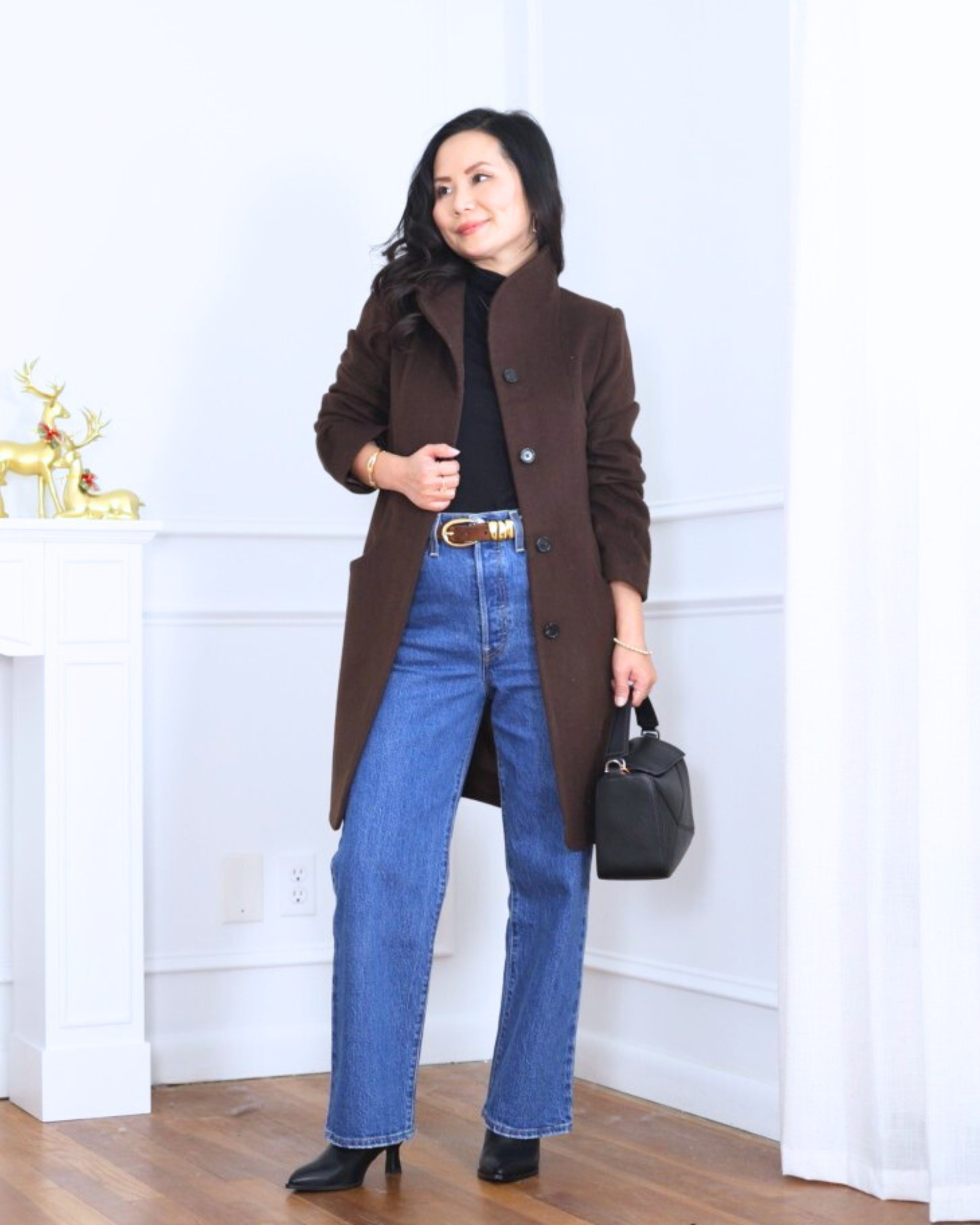 Wrapped in a Quince cocoon coat layered over a cozy turtleneck, Levi’s jeans, and classic booties—simple, timeless, and effortlessly chic for cool days on the go. I’m 5’2, wearing size XS.

#LTKootd #LTKPetite #LTKOver40