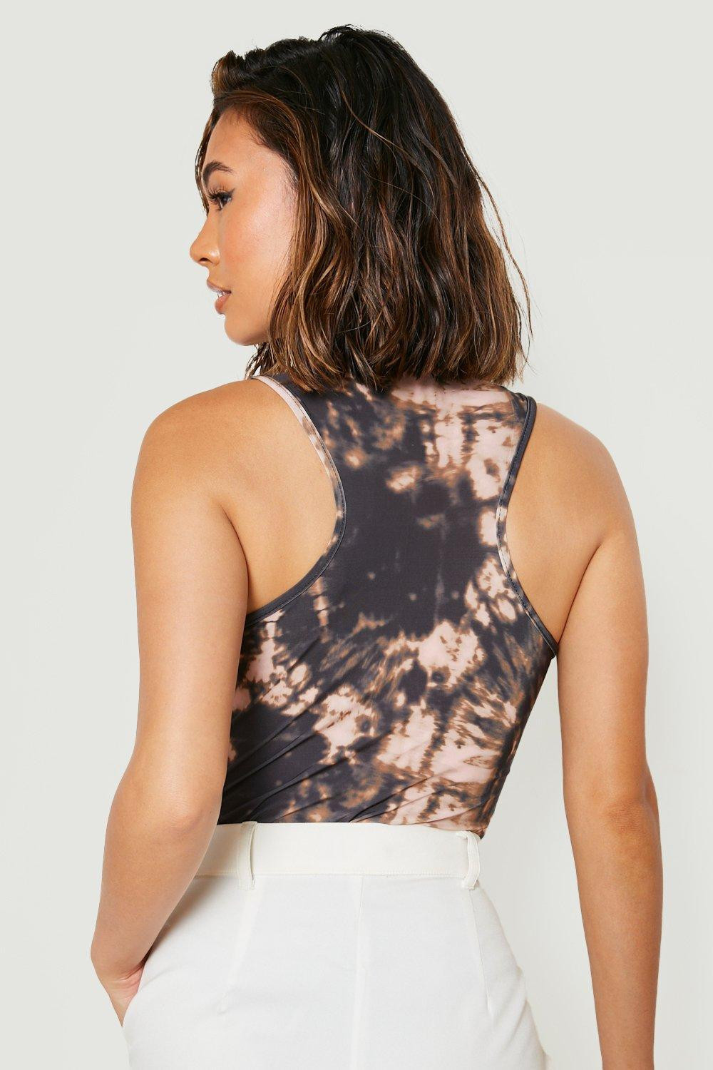 Tie Dye Slinky Racer Bodysuit | Boohoo.com (US & CA)