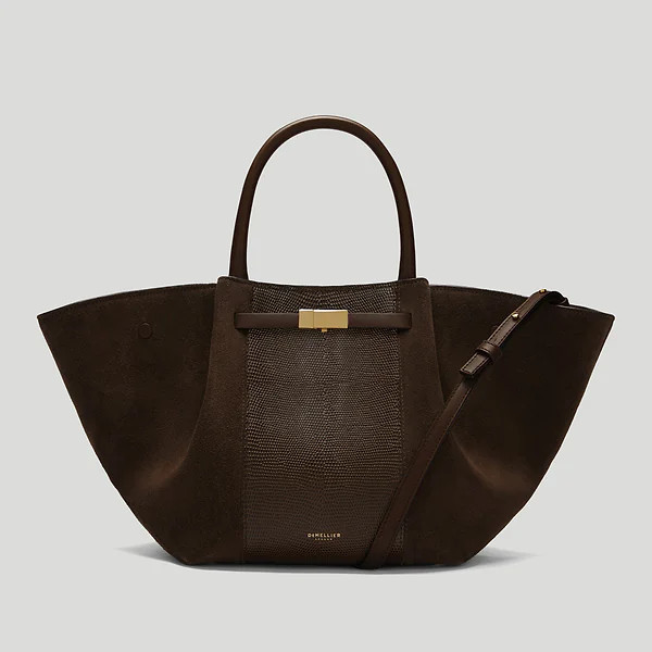 Emelie Lindmark x The Midi New York | Mocha Suede & Mocha Lizard-Effect | DeMellier | DeMellier