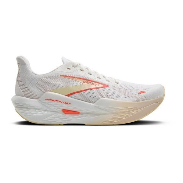 Women's Brooks Hyperion Max 2 Running Shoes 10 Regular White/Peach/Coral | Scheels Sports