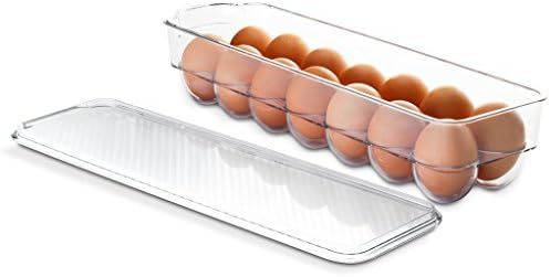 Saganizer egg holder for refrigerator or camping Clear acrylic egg storage | Amazon (US)