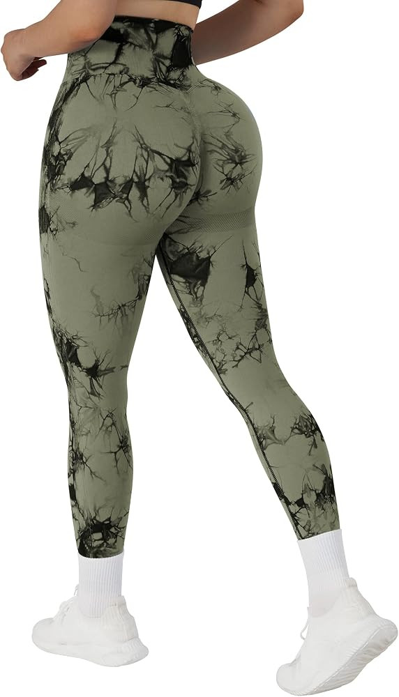 OMKAGI Scrunch Butt Workout Leggings for Women High Waisted Tummy Control Yoga Gym Pants | Amazon (US)