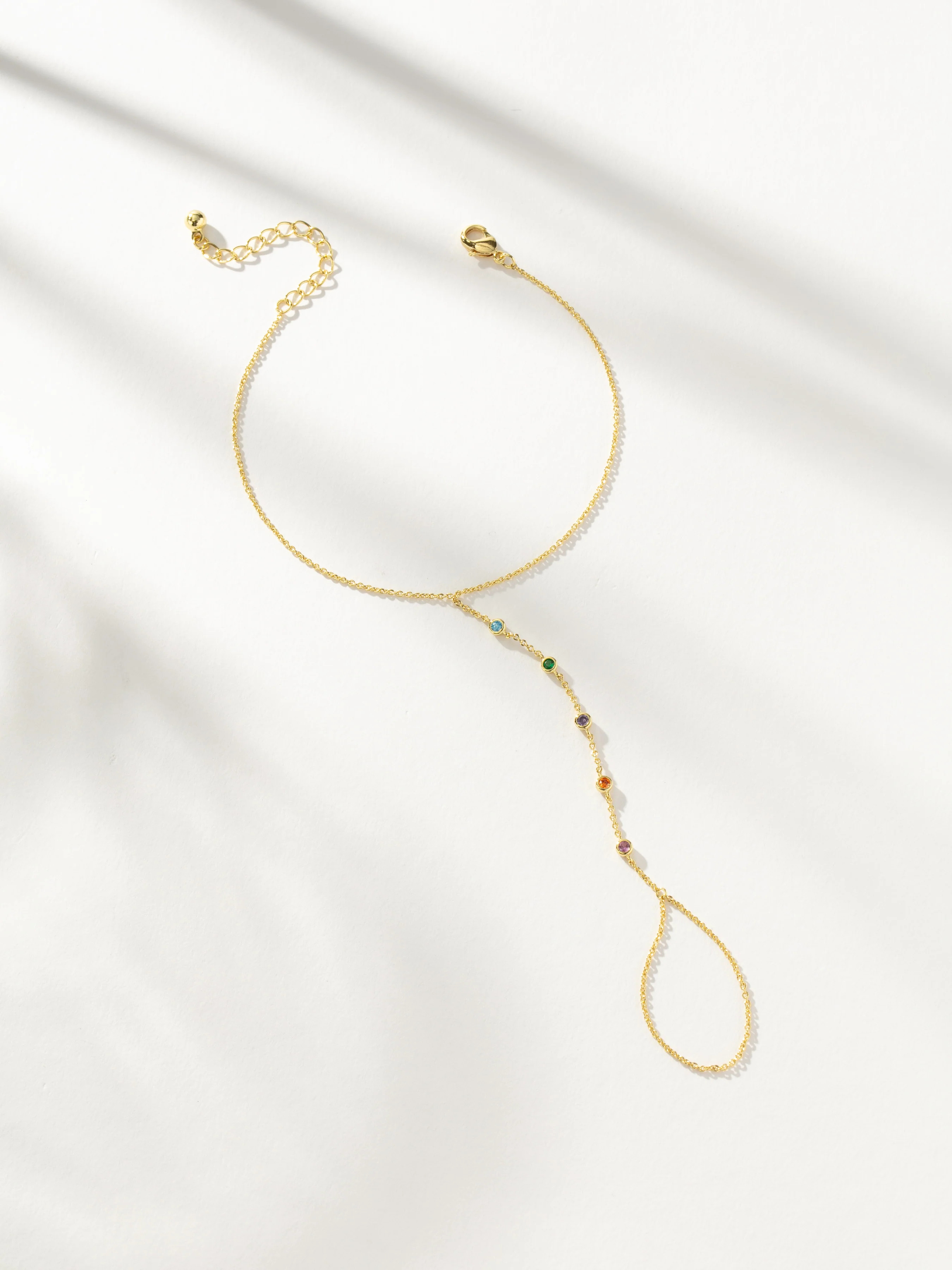 Gold Chain and Rainbow Gem Hand Chain | Uncommon James | Uncommon James