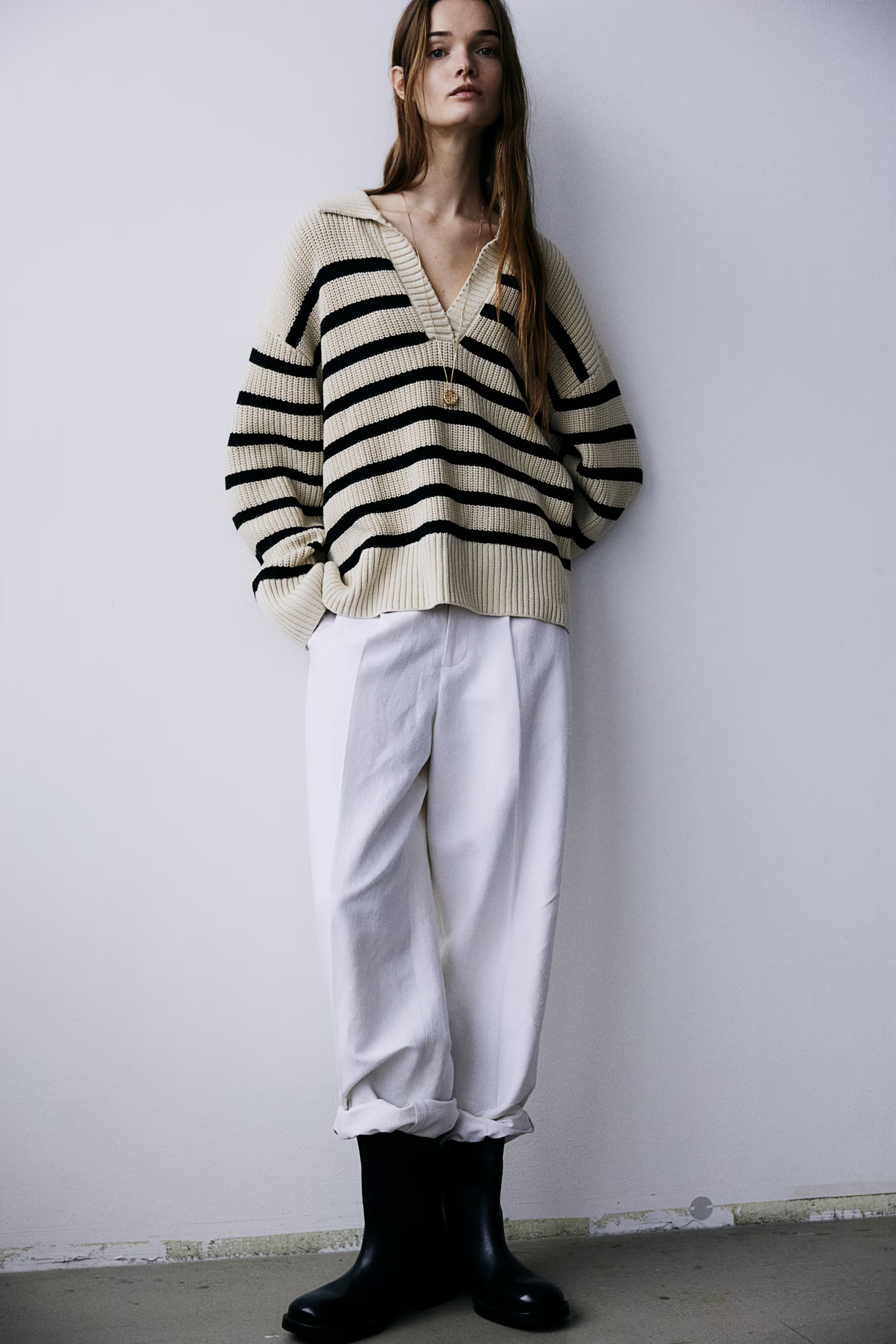 Rib-knit polo jumper | H&M (UK, MY, IN, SG, PH, TW, HK)