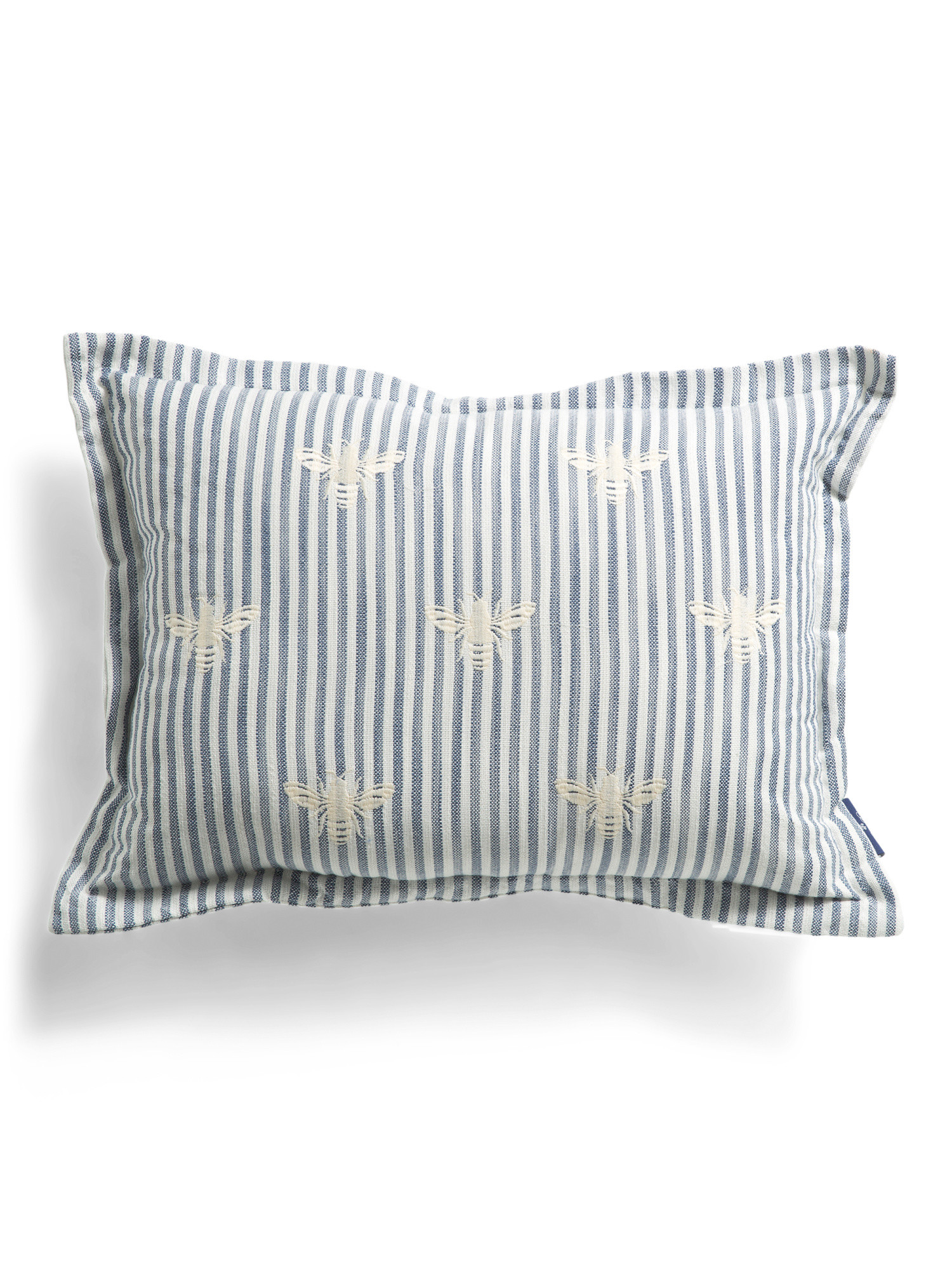 14x20 Indoor And Outdoor Embroidered Bee Striped Pillow | TJ Maxx