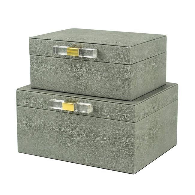 R16 Home 82469 Glam Grey Boxes&#44; Grey - Set of 2 | Walmart (US)