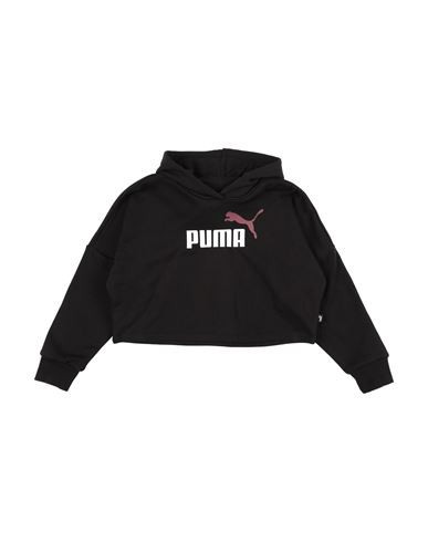Puma Ess Logo Cropped Hoodie G Toddler Girl Sweatshirt Black Size 4 Cotton, Elastane | YOOX (US)