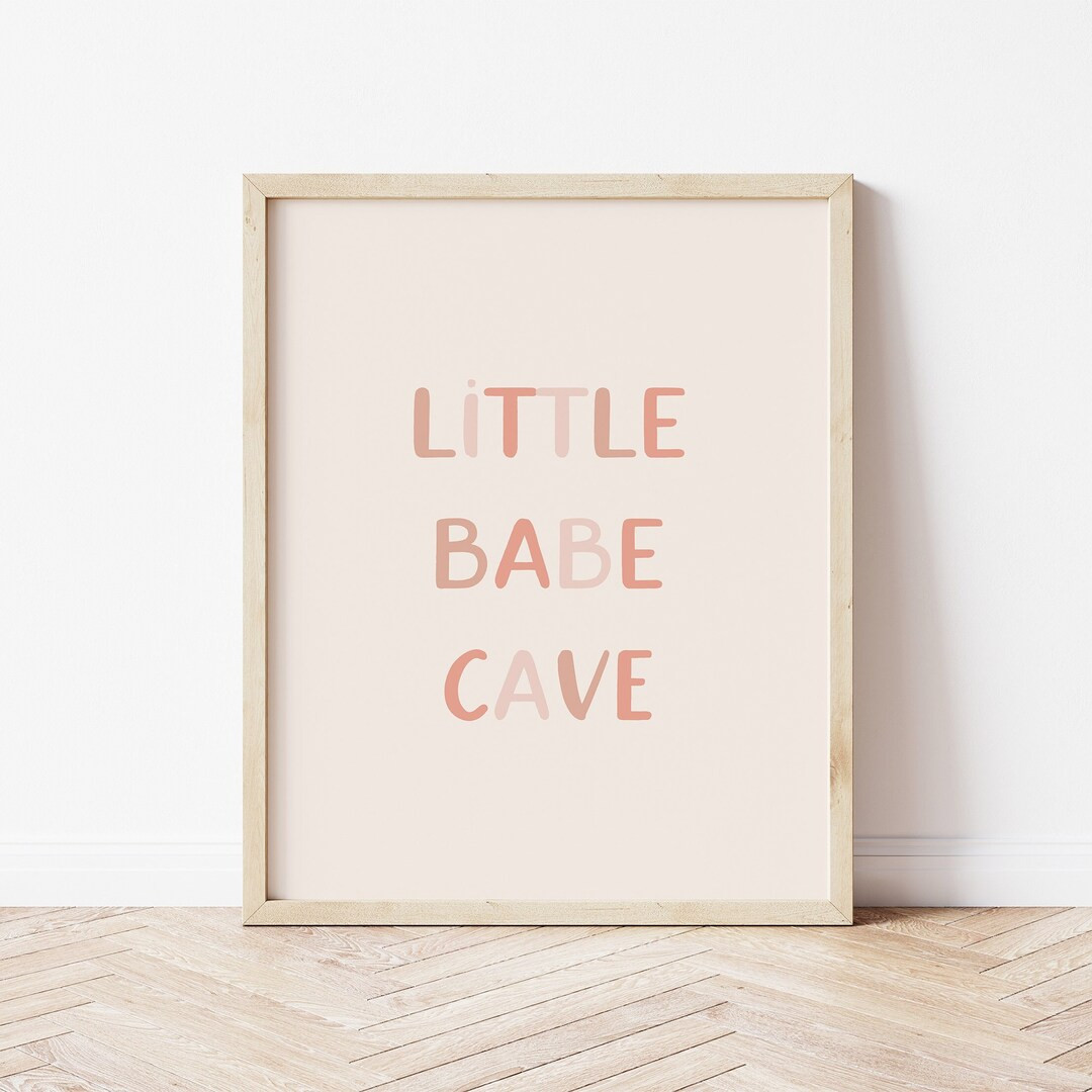 Little Babe Cave Print for Kids' Room, Boho Nursery Wall Art Printable, Beige Baby Girl Bedroom D... | Etsy (US)