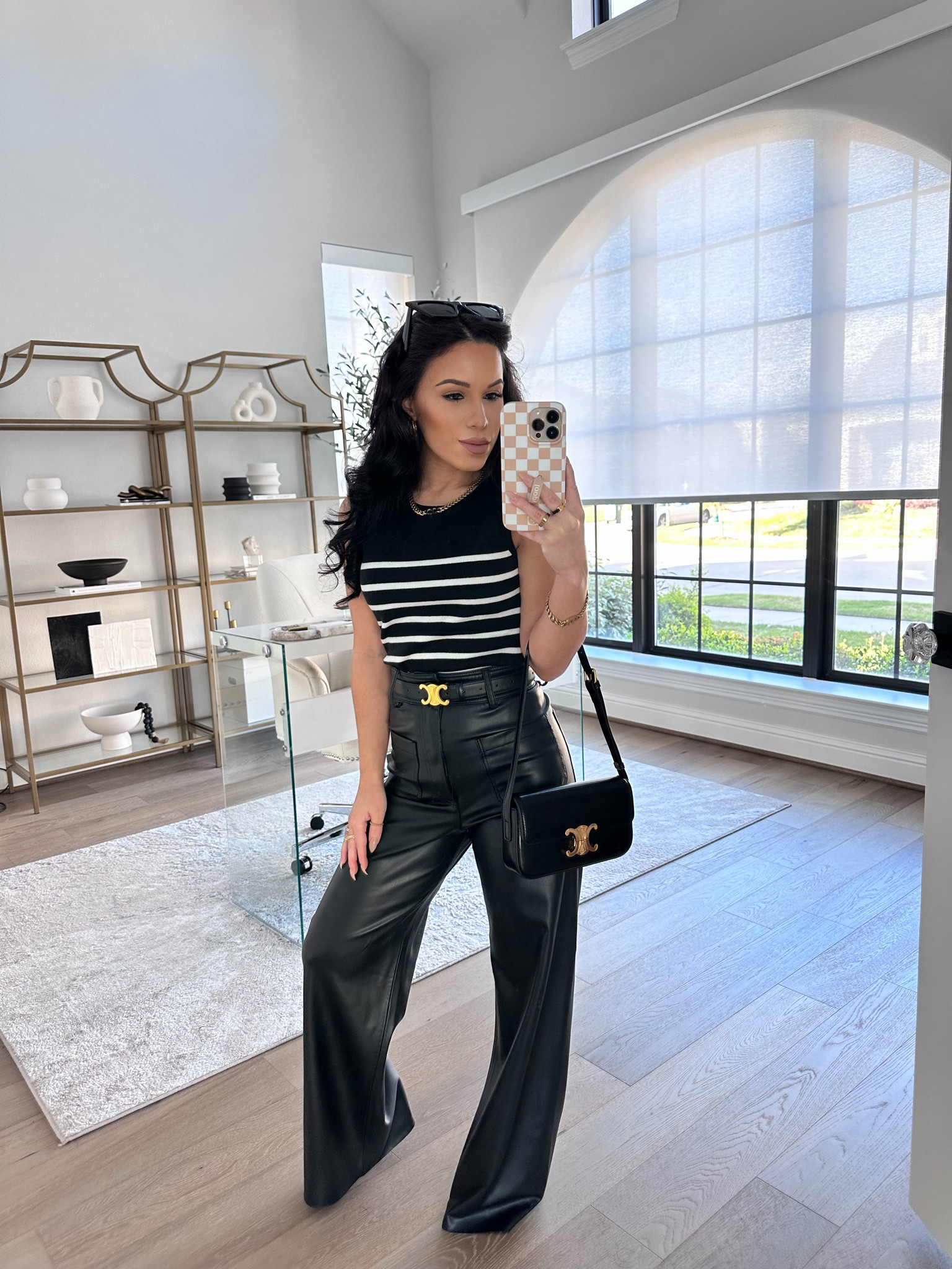Staple pieces to transition your wardrobe into Fall. Found similar petite friendly faux leather pants on sale this weekend! 

Fall outfit, Prefall, early fall, transitional outfit, fall fashion, Labor Day sales 

#LTKStyleTip #LTKFallSale #LTKSeasonal
