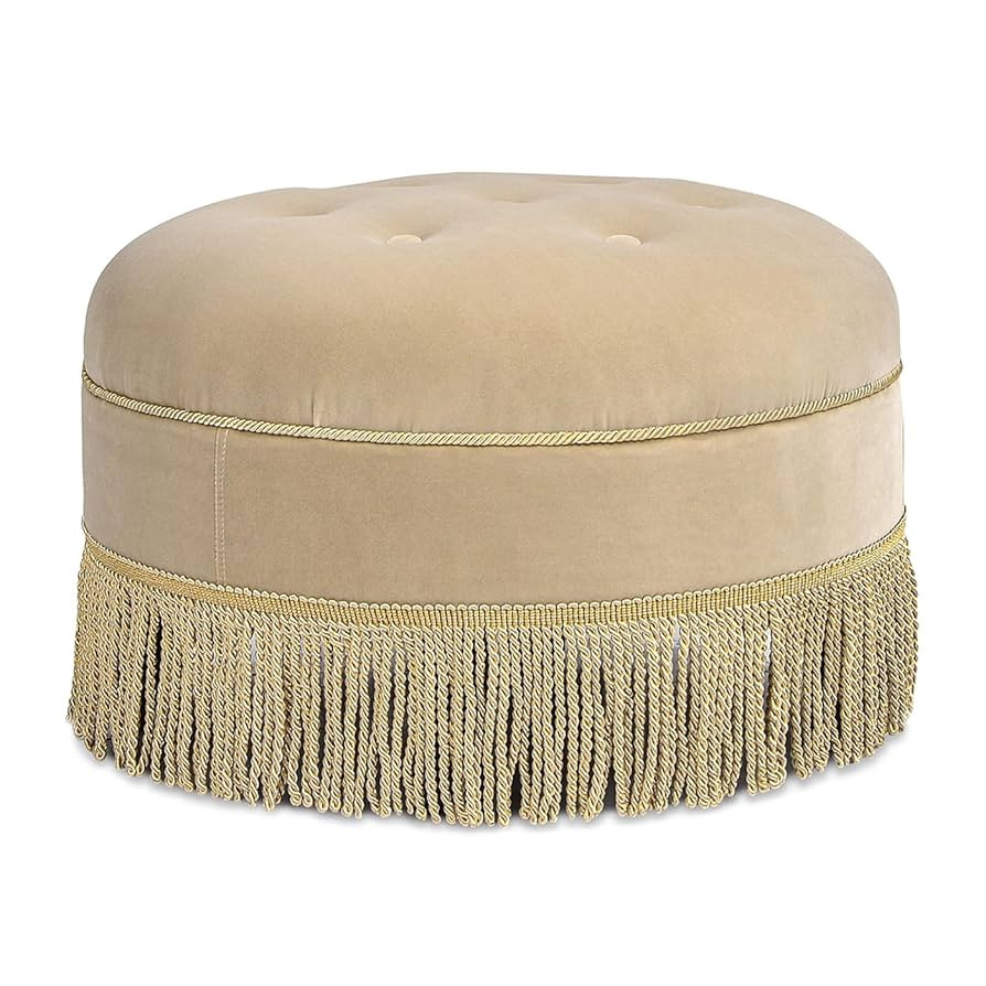 Jennifer Taylor Home Yolanda 24" Round Upholstered Accent Ottoman | Amazon (US)