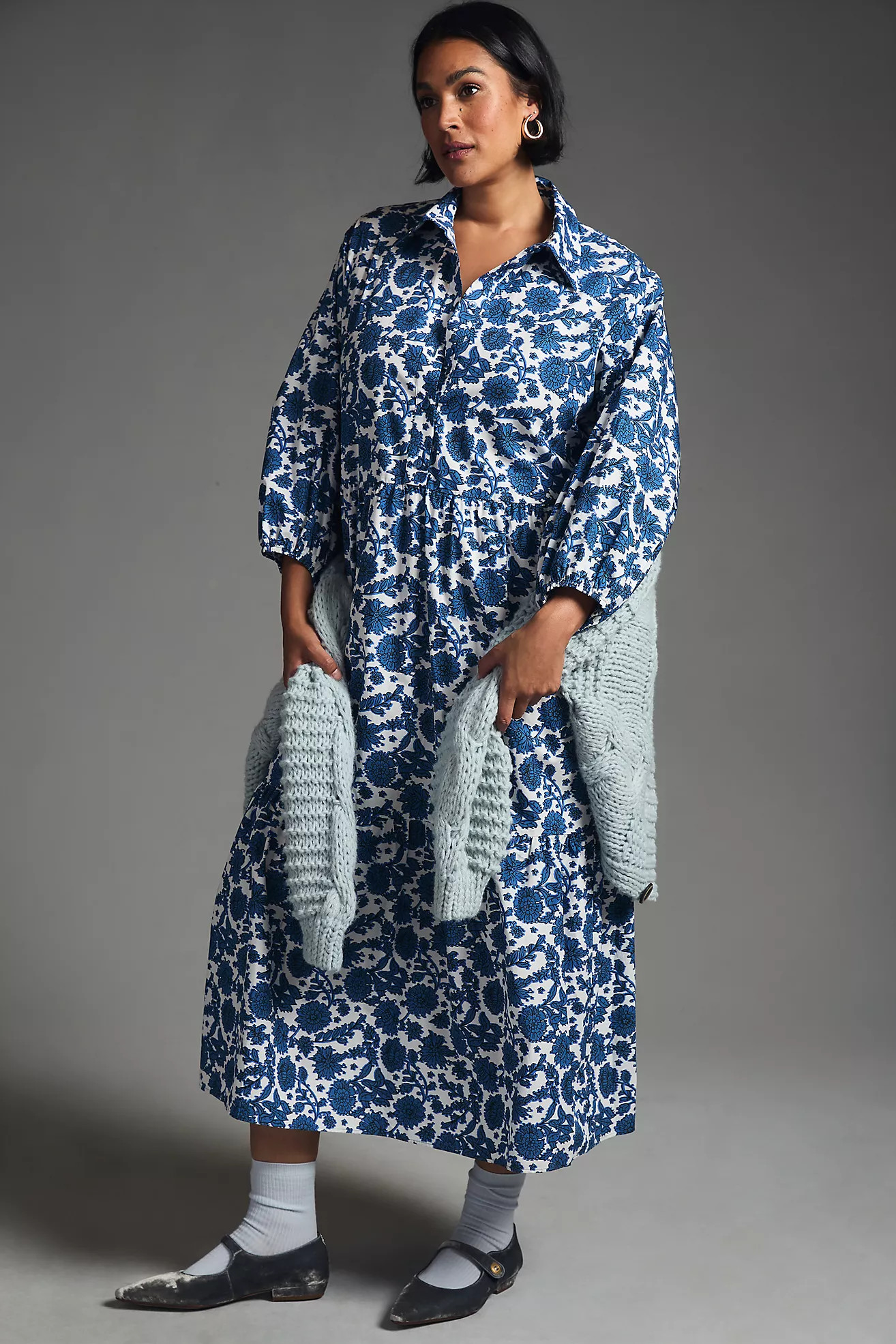 Maeve Tiered Shirt Dress | Anthropologie (US)