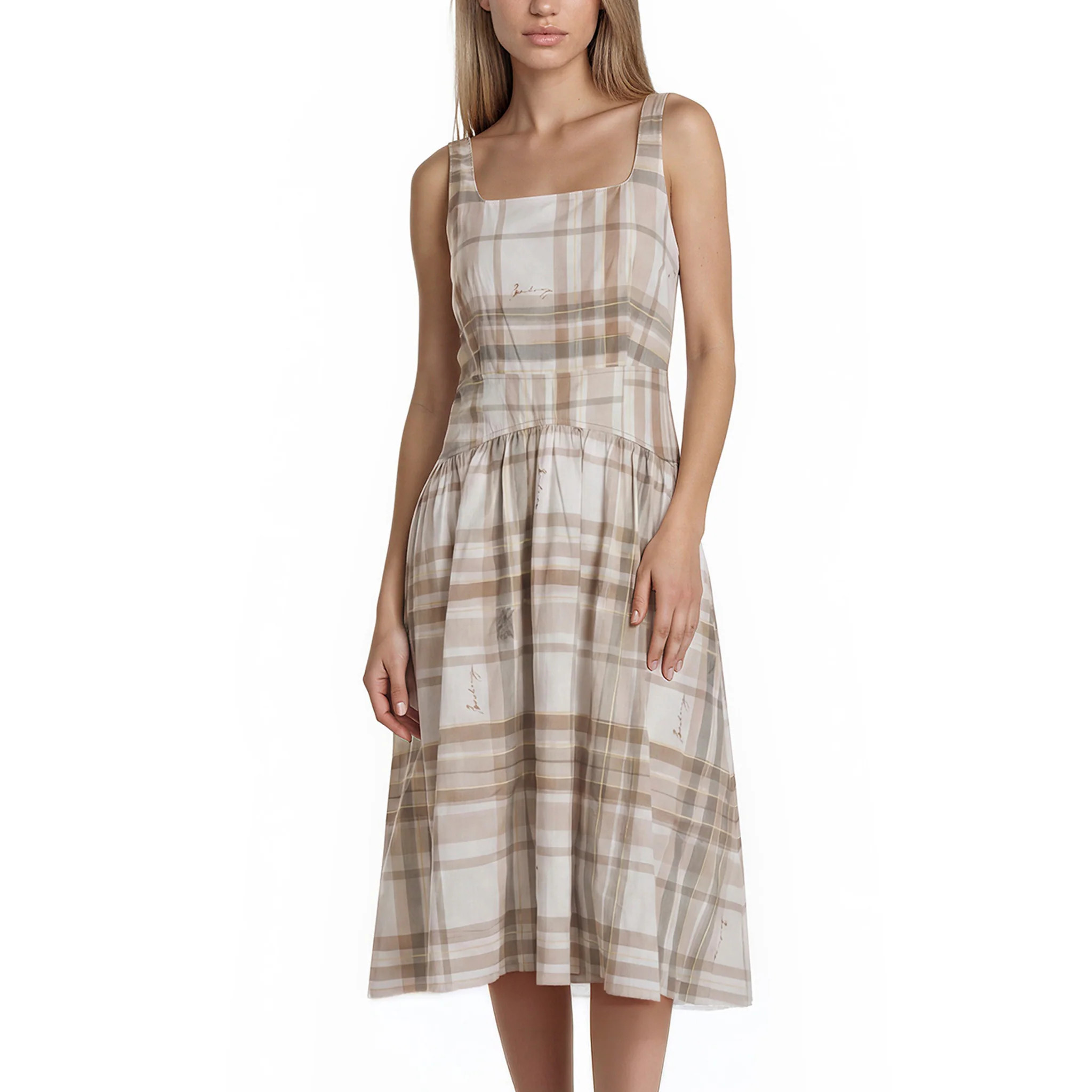 Burberry Evy Sleeveless A-Line Silhouette Dress | Overstock
