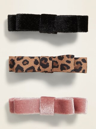 Ribbon Bow-Tie Hair Clips 3-Pack for Girls | Old Navy (US)