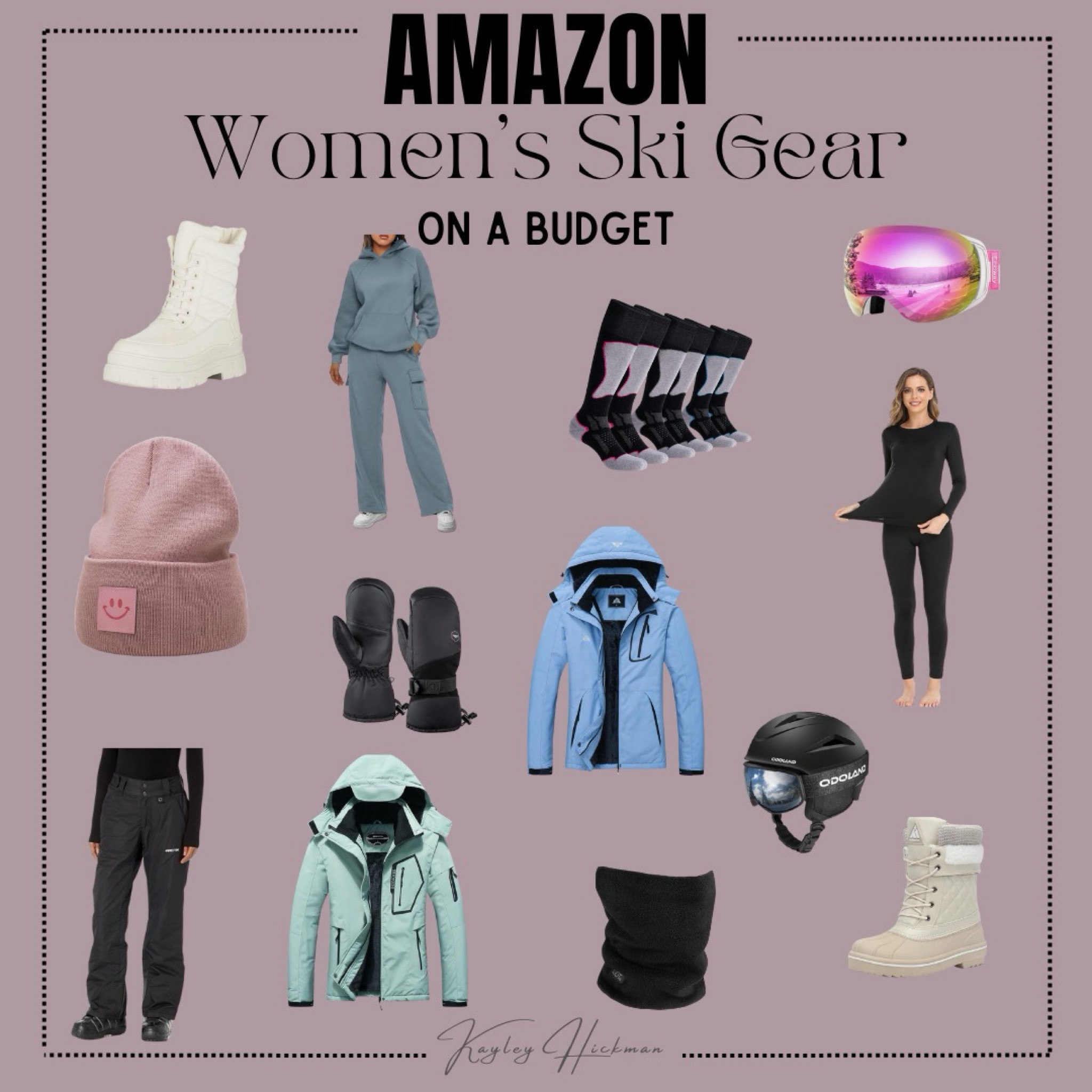 Amazon women’s ski gear on a budget! #skigear #skiing #snowboarding #snowgear #snowshoes