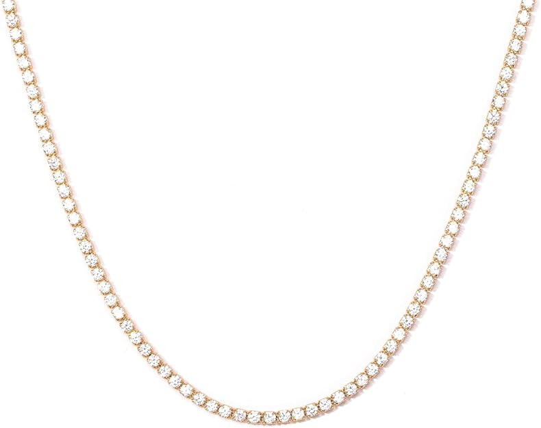 Tennis Necklaces for Women Dainty 14K Gold Plated Diamond Tennis Choker Necklace Sparkly Rhinesto... | Amazon (US)