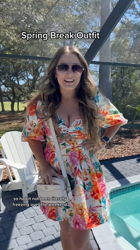 In a small
Spring break outfit 
Vacation outfit 
Floral dresses
Spring dresses
Summer dresses
Beach vacation dress
Hawaii dress
Florida dress
LA dress
The Hamptons dress
St Lucia dress
Honeymoon dress 
Wayfair white pool chairs 

#LTKFestival #LTKstyletip #LTKtravel