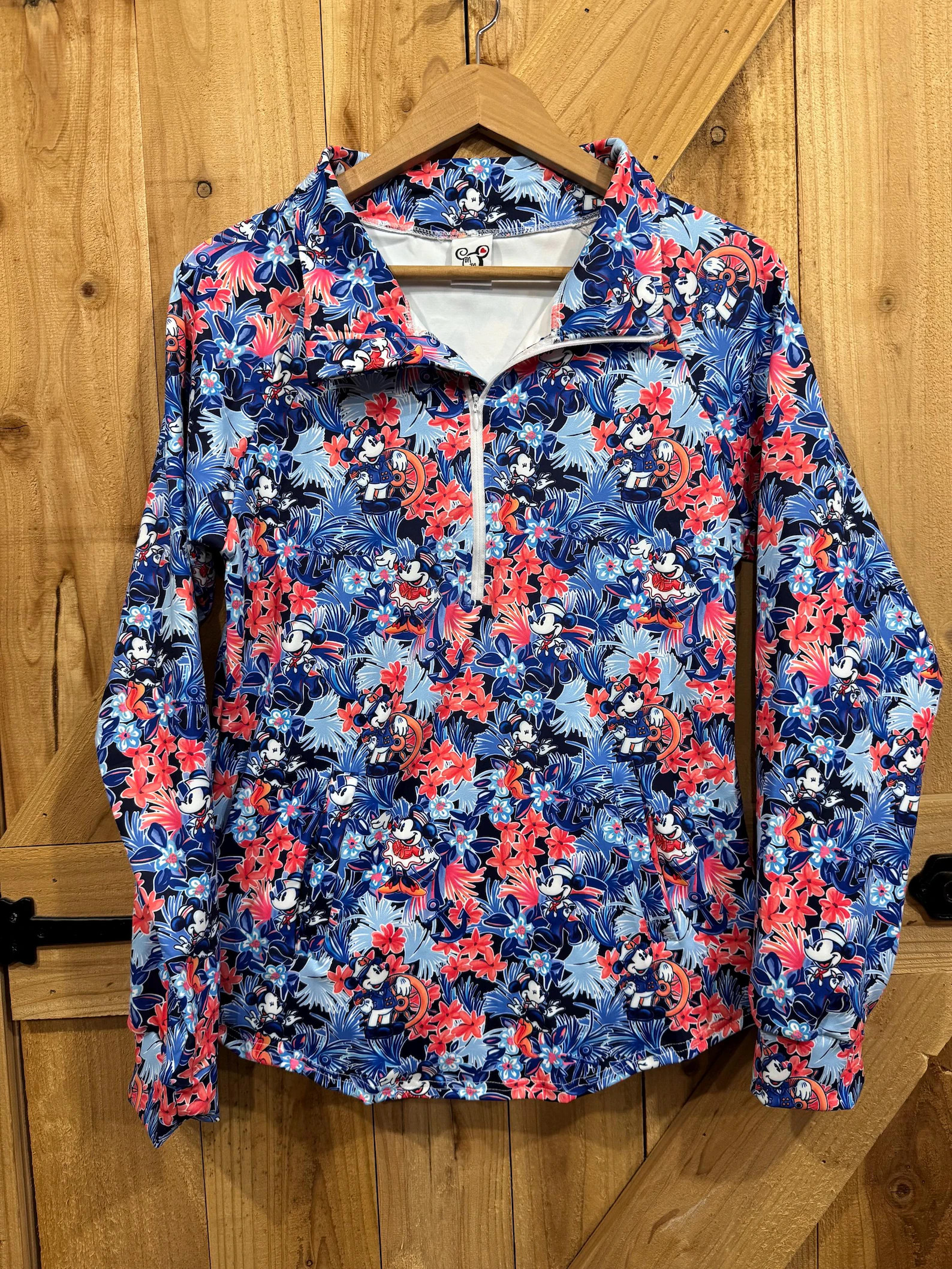 Disney cruise pullover athletic yoga quarter zip top, Disney Minnie and Mickey nautical jogging s... | Etsy (US)