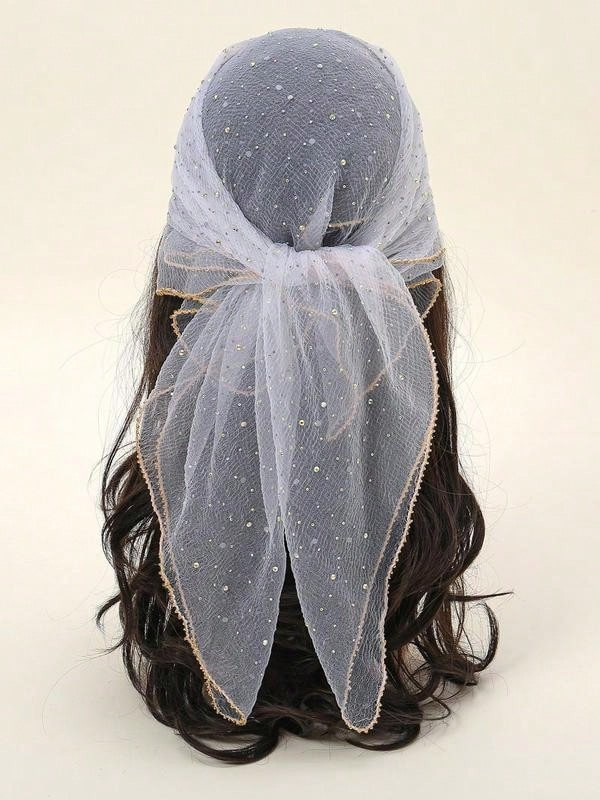 Women's Glitter Decor Head Scarf, Elegant Hair Band For Daily Hairstyle Ideas, Casual  Headscarf ... | SHEIN
