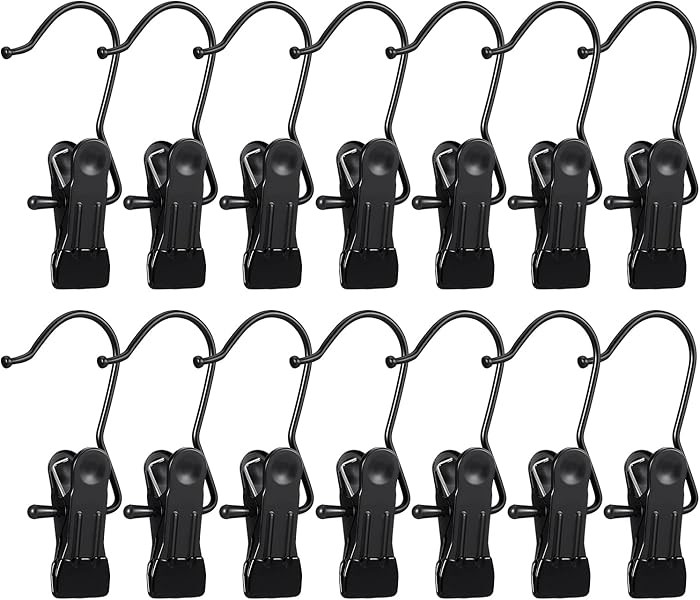 30 Pack Boot Hanger for Closet, Laundry Hooks with Clips, Boot Holder, Hanging Clips, Portable Mu... | Amazon (US)