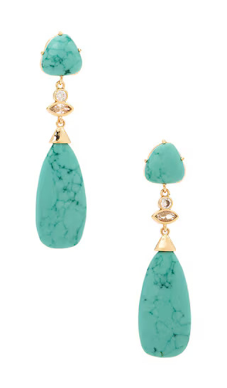 Statement Drop Earrings in Turquoise & Gold | Revolve Clothing (Global)