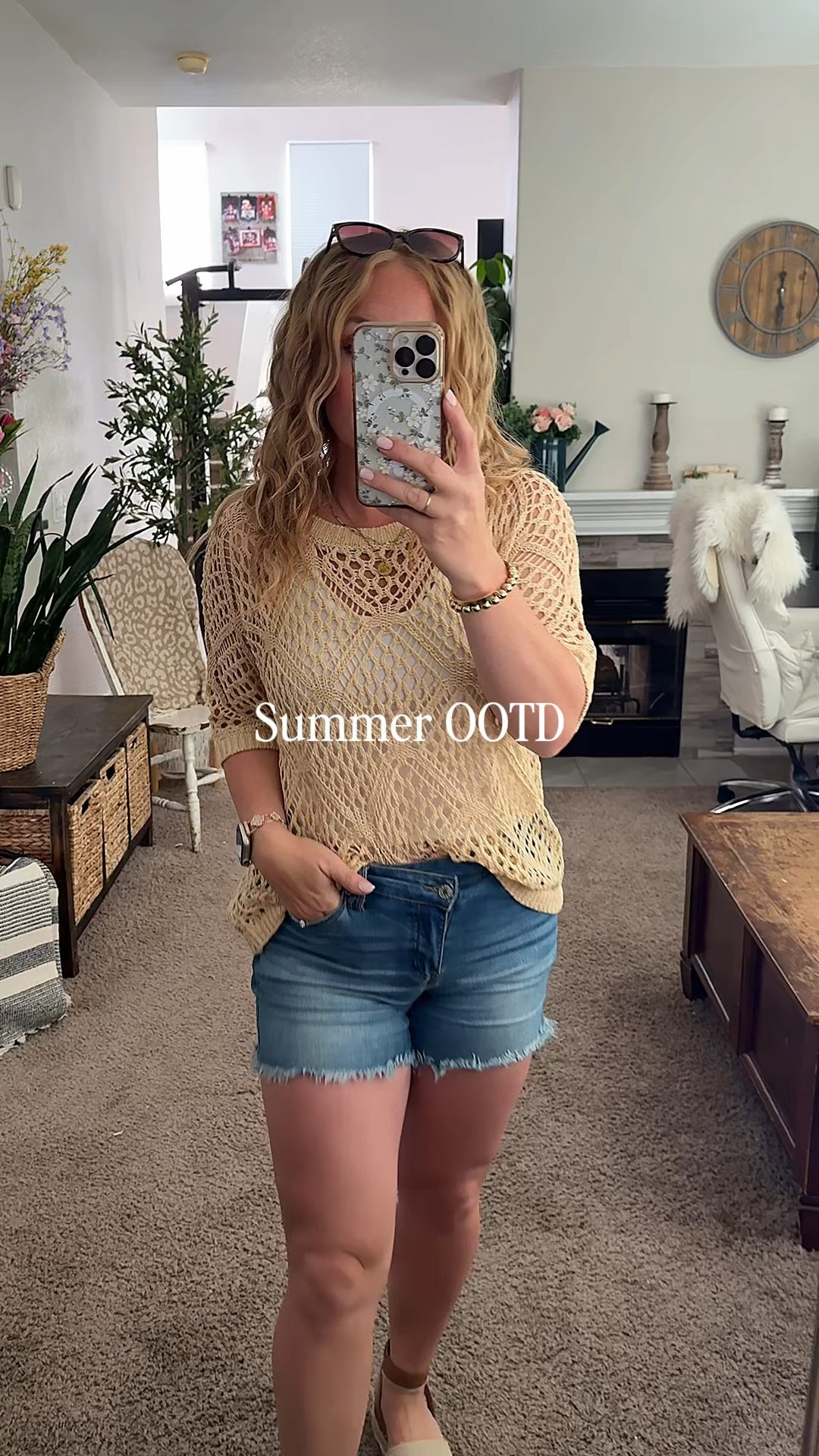Summer ootd from amazon — crochet knit top over a white tank top, denim shorts, and platform sandals 






Amazon outfits, summer outfit inspo, outfit ideas, casual outfits amazon, amazon outfits every day, outfit ideas 2026, summer outfits, Memorial Day sale

#LTKSaleAlert #LTKPetite #LTKootd