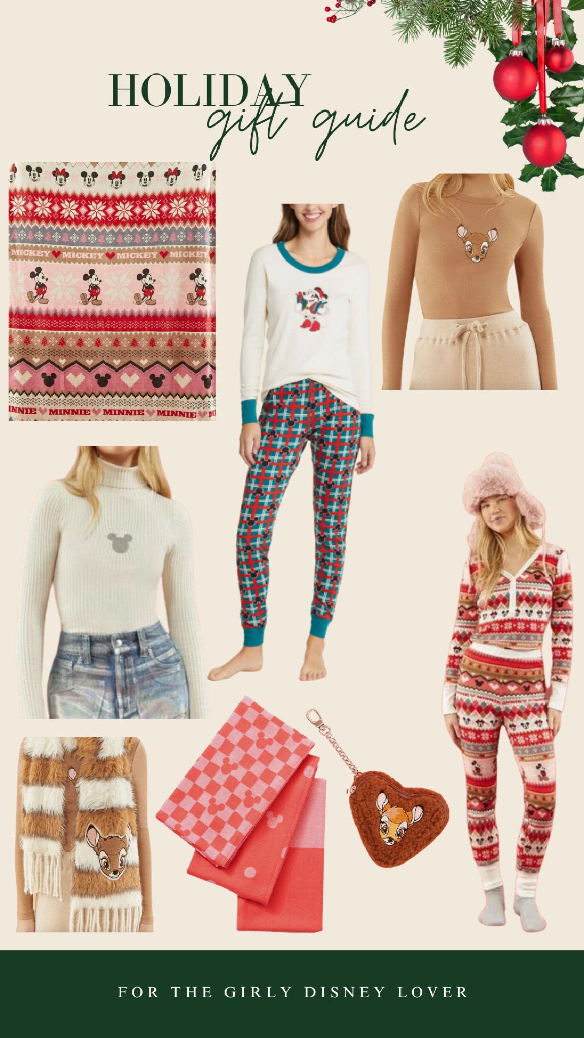 Disney Christmas for Her… need I say more!?? The CUTEST pajama set, Bambi sweater and scarf, Sherpa Blanket, Pink and Red towels, and more! 💕

#LTKGiftGuide #LTKHoliday #LTKSeasonal