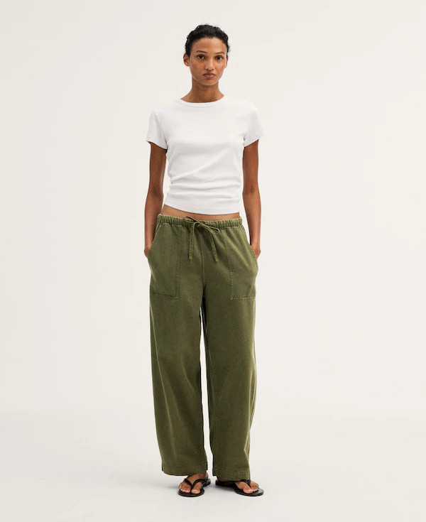 Pull-On Barrel-Leg Utility Pants in Airy Denim | Madewell