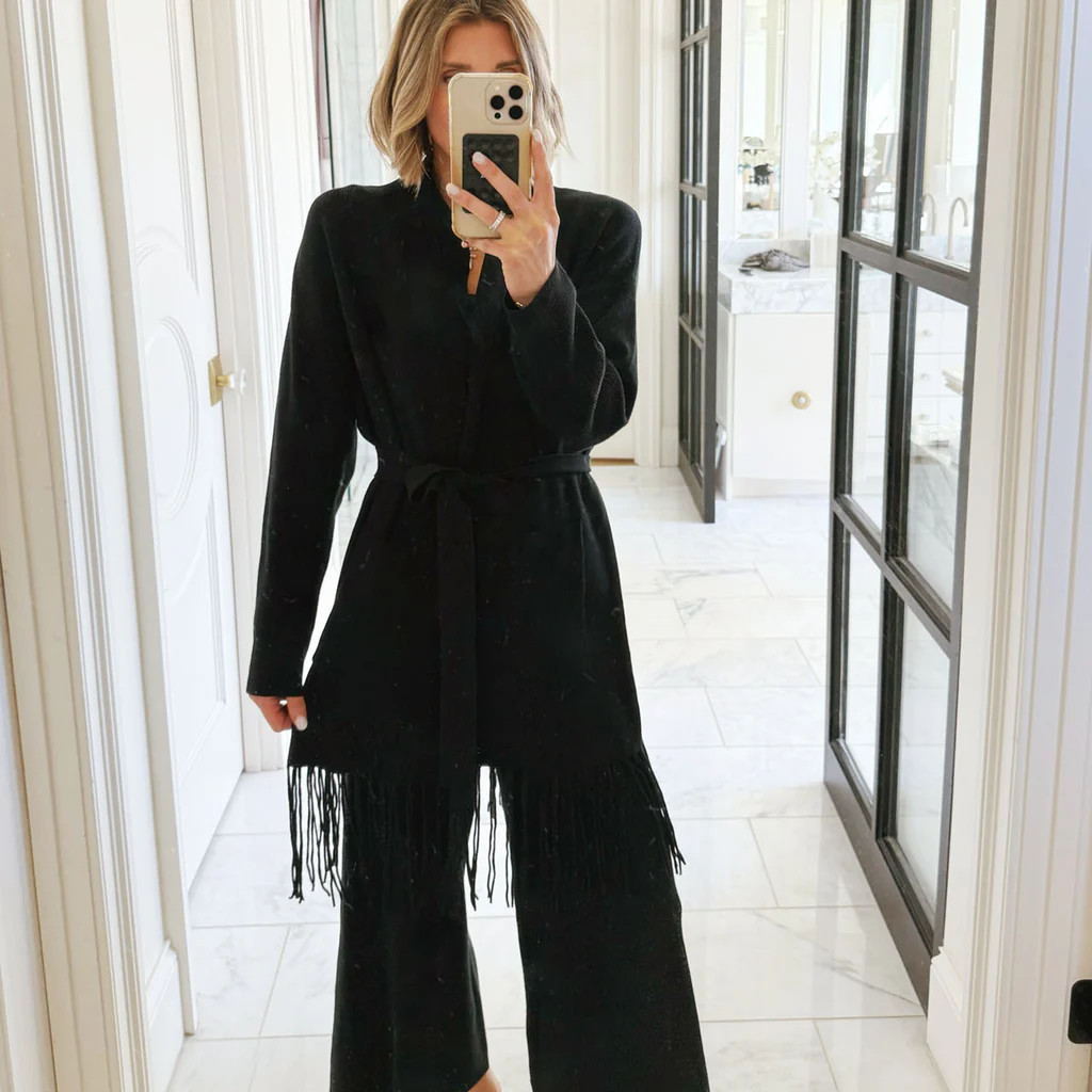 Splendid x @Cellajaneblog Fringe Open Cardi | Splendid