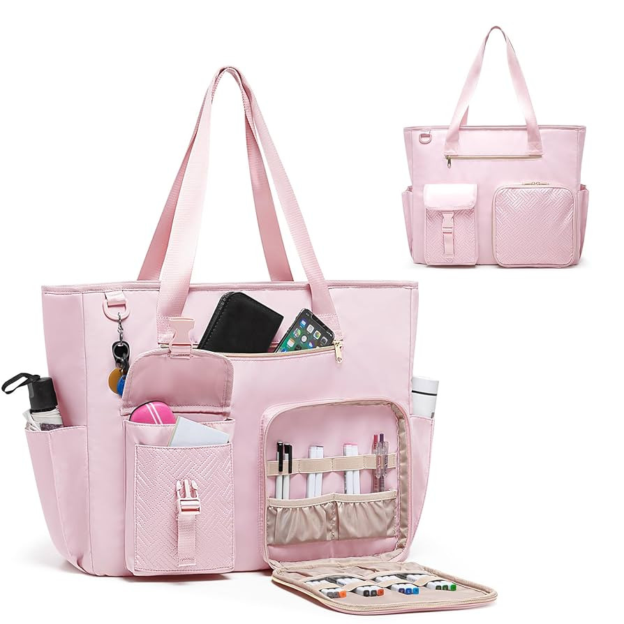 Fasrom XXL Teacher Bag for Work Women with 15.6 inches Laptop Compartment, Extra Large Teacher Ut... | Amazon (US)