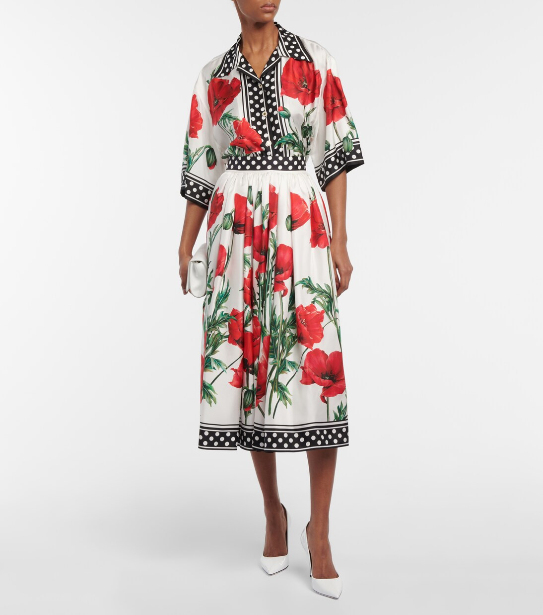 Floral silk oversized shirt | Mytheresa (US/CA)