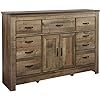 Ashley Furniture Signature Design - Trinell Dresser - 7 Drawers/1 Cabinet - Fireplace Option Sold... | Amazon (US)