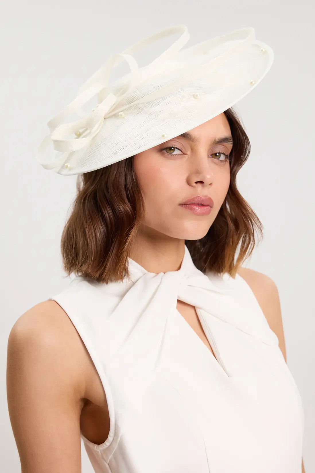 Twist Detail Pearl Fascinator | Karen Millen