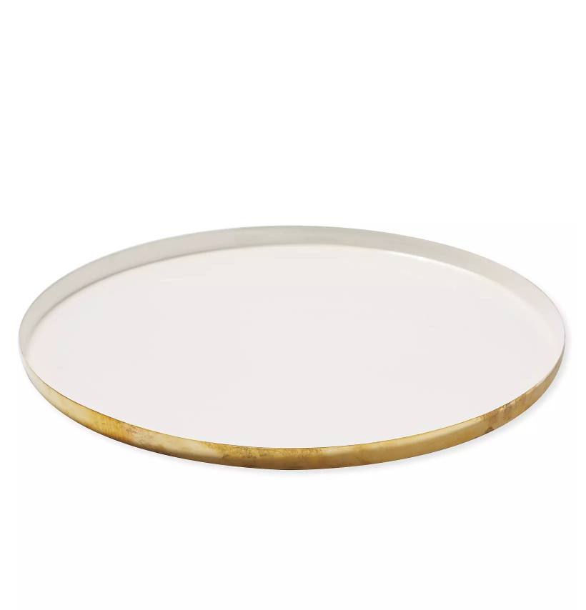 I'm always on the search for great trays when decorating, and I love the subtle brass on the outside of this white tray.  

This would be so pretty clustered with potted plants in the middle of a dining room table or corraling a collection on a side table in the living room, don't you think?

beach house decor | white trays | coastal modern  

 #LTKHome #LTKSaleAlert