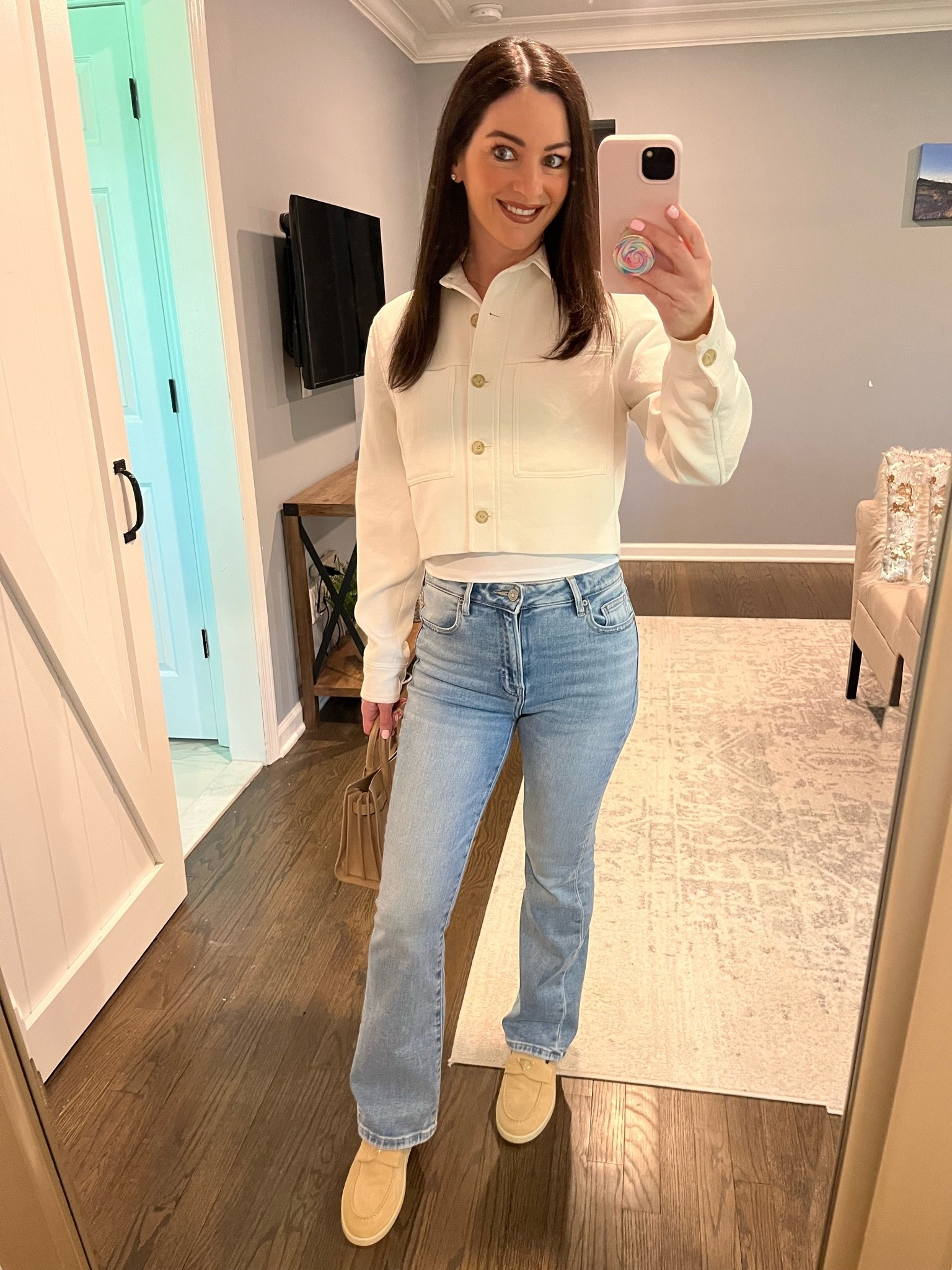 OOTD for the sweetest Mother’s Day celebration at my son’s preschool 🤍🌷 This cropped jacket is one of my absolute favorite spring layering pieces because it instantly elevates a simple jeans-and-tee outfit without feeling too dressy. The perfect mix of polished, comfy, and effortless for a busy mom day full of hugs, crafts, and sweet memories ✨

@Aritzia 

#MomStyle #SpringFashion #GRWM #MomLife #LTKStyle

#LTKMothersDay #LTKmomlife #LTKootd