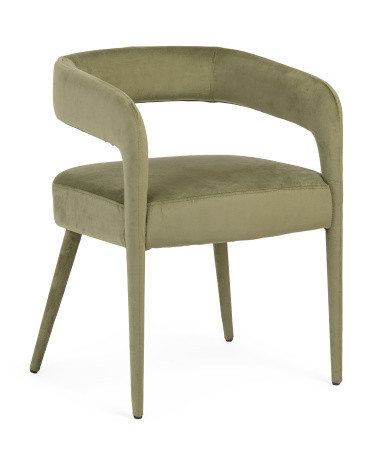 Carrie Velvet Cantilevered Back Dining Chair | TJ Maxx
