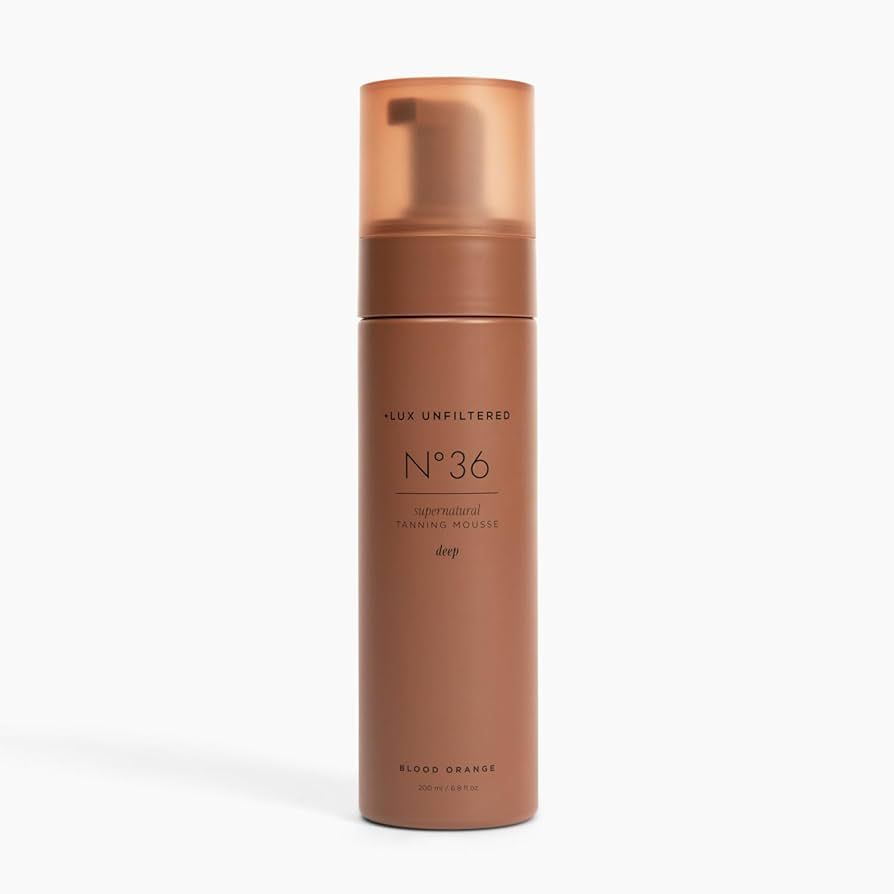+ Lux Unfiltered N°36 DEEP Supernatural Tanning Mousse Foam in Blood Orange, Quick + Immediate S... | Amazon (US)