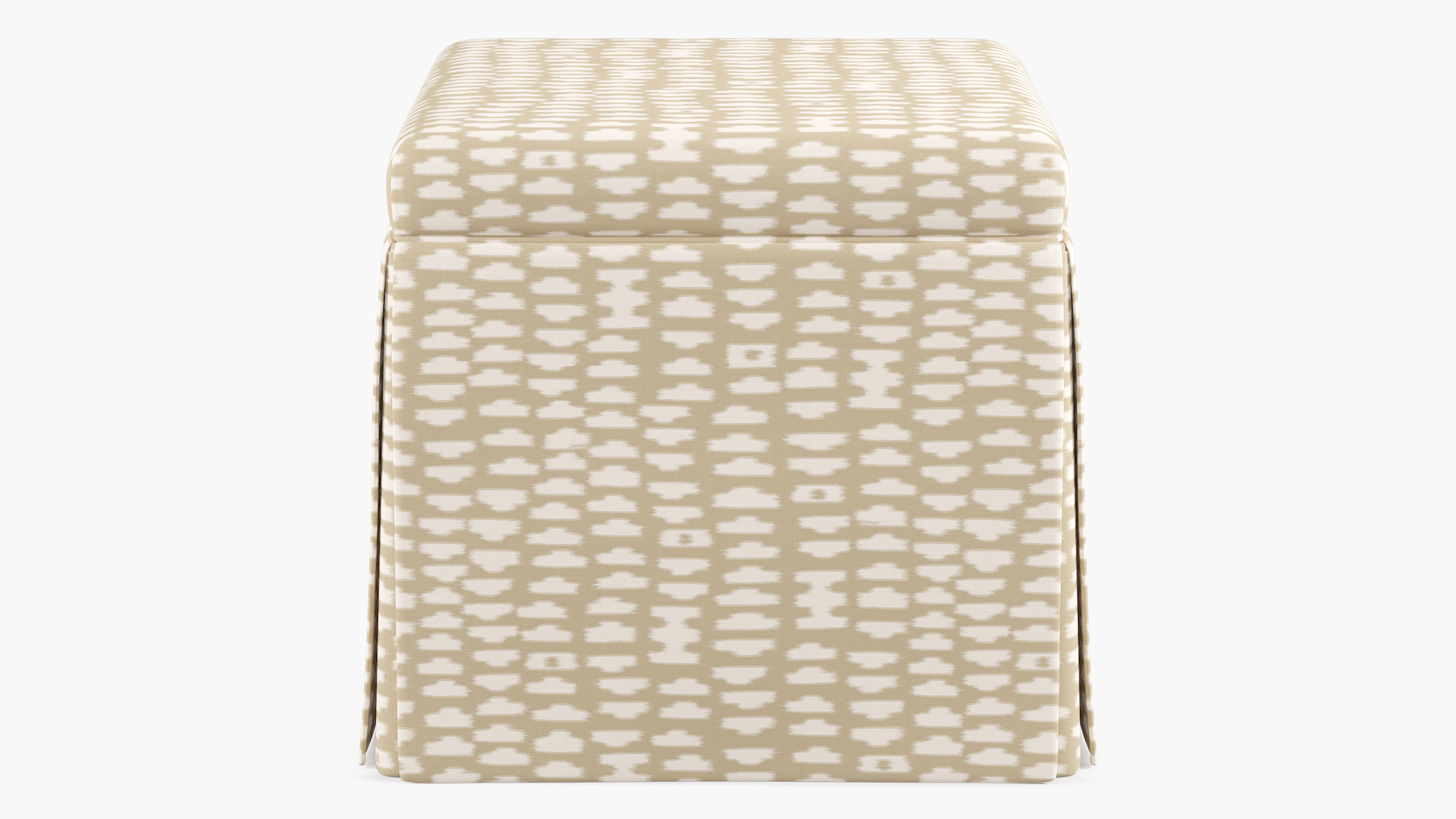 Skirted Storage Ottoman | The Inside