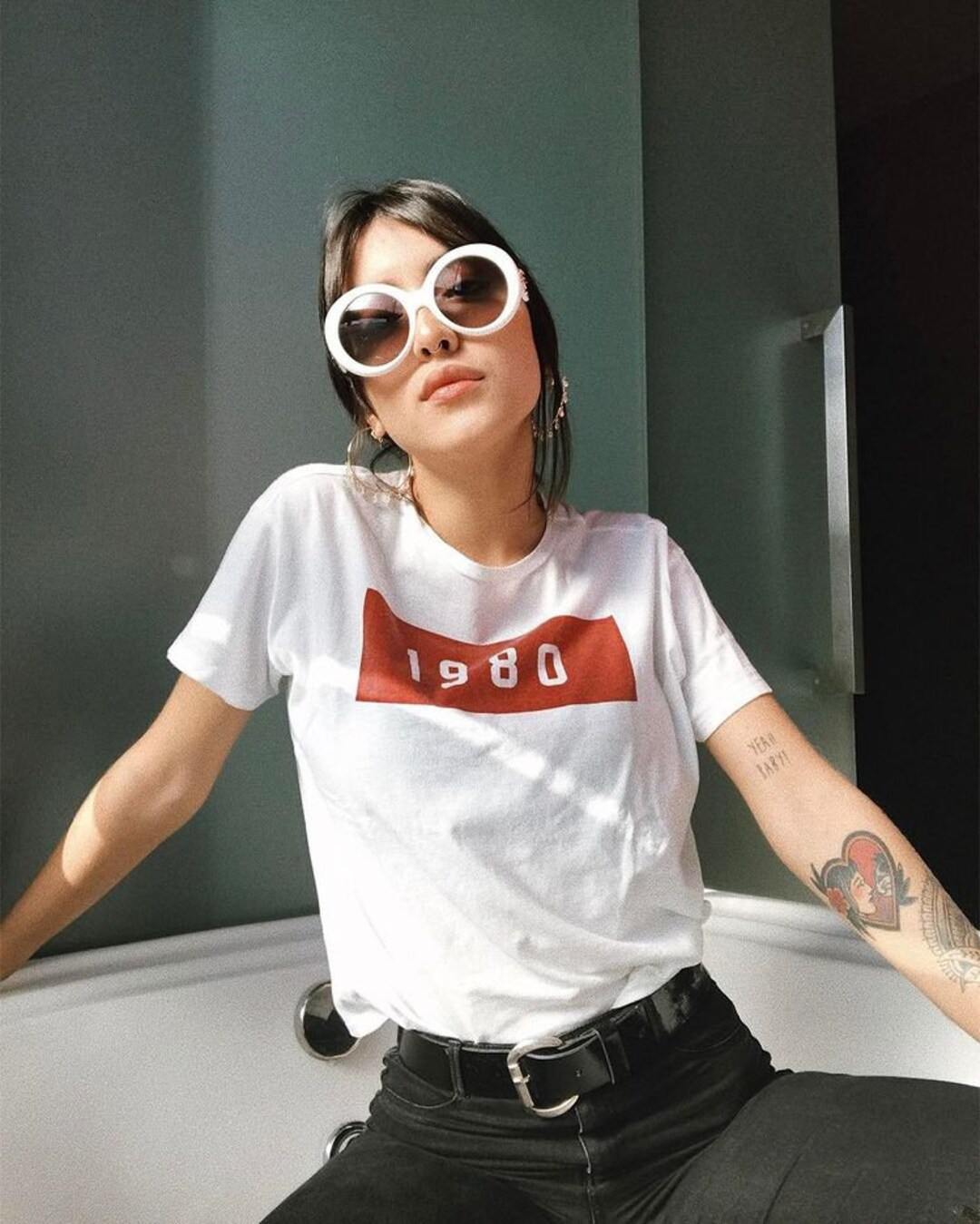 1980 Vintage Tee | Aesthetic Typo Shirt, Daily Inspo T-shirt, Retro Numbers Shirt - Etsy | Etsy (US)