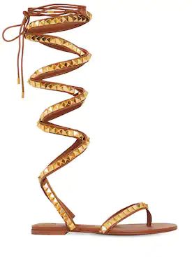 Valentino Garavani - 10mm no limits leather gladiator sandals - Tan | Luisaviaroma | Luisaviaroma