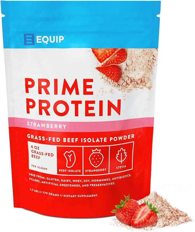 Equip Foods Prime Protein Powder | Clean, Grass Fed Beef Protein Isolate | Carnivore Protein Powd... | Amazon (US)