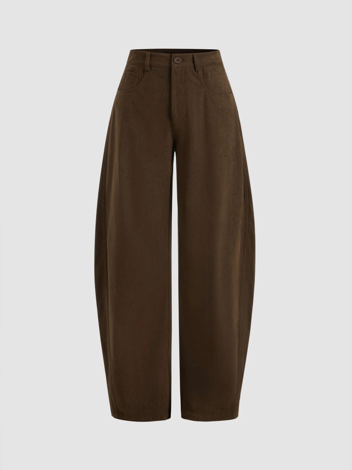 Pantalons Barrel-leg Poches Uni Corduroy | Cider