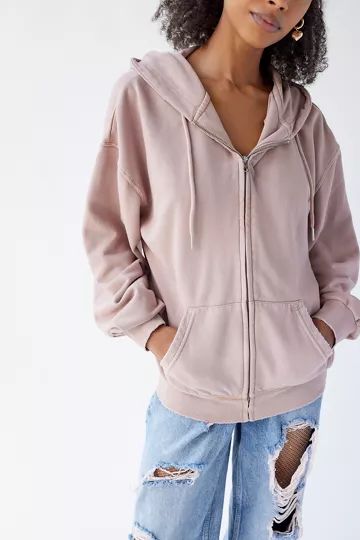 BDG Dusty Zip-Up Hoodie Sweatshirt | Urban Outfitters (US and RoW)