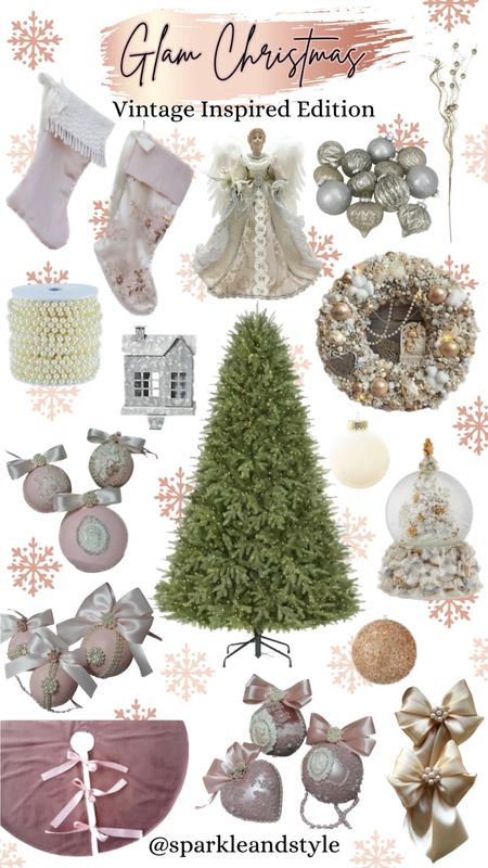 Glam Christmas: Vintage Inspired Edition 💕

Christmas decor, Christmas tree, Christmas ornaments, Christmas ribbon, Christmas tree skirt, christmas stocking, Christmas wreath, Christmas tree topper, Christmas stocking holder, vintage inspired Christmas decor, grand duchesse tree, viral Christmas tree, twinkling light Christmas tree, green Christmas tree, gold, white, pink, and champagne Christmas ornaments, dusty pink ribbon tree skirt, vintage inspired christmas stocking, gold bow Christmas ornaments, gold angel Christmas tree topper, snow frosted wreath, gold and white Christmas decor, gold snow globe, champagne Christmas berry sprays, pearl Christmas tree garland, velvet ornaments, glitter ornaments, home interior, home decor, home accessories, home decoration, glam Christmas decor, girly girl Christmas, Luxe Christmas, elegant Christmas, classy Christmas, Christmas tree decorations, Christmas decorations

#LTKSeasonal #LTKHoliday #LTKhome