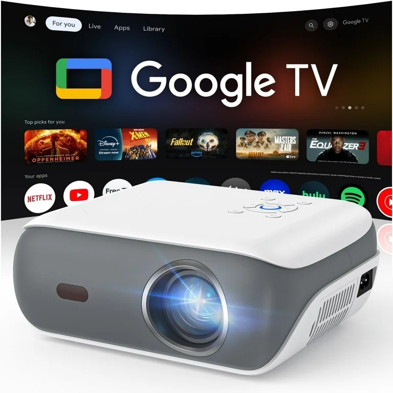 HAPPRUN 4K Google TV Projector,Google Officially Licensed,Dolby Audio,Electric Focus & Auto  Vert... | Walmart (US)