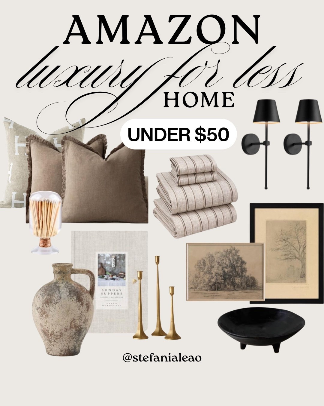 Amazon LUXE FOR LESS Under $50!!

#LTKHome #LTKFindsUnder50 #LTKStyleTip