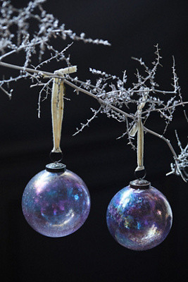 Iridescent Purple Globe Ornaments, Set of 2 | Anthropologie (US)